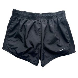 Nike Womens Medium Tempo Black High Rise Lined Athletic Running Shorts
